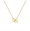 Double Heart Stone Necklace
