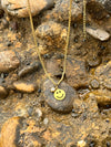 Smiley stone pendant