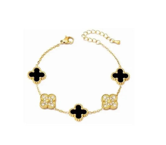 White and Gold Clover