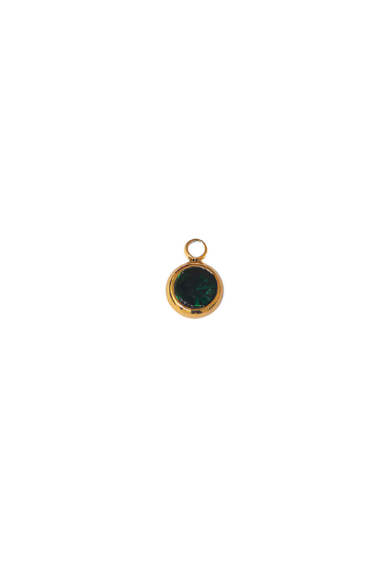 Green stone charm
