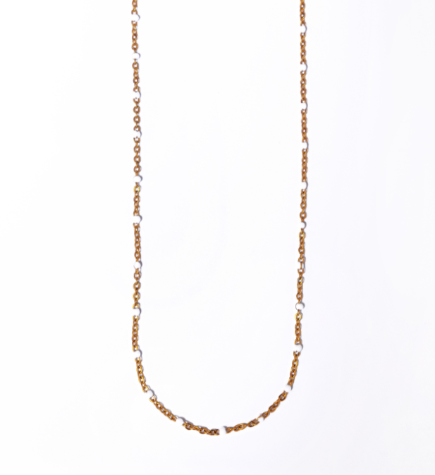 White Beaded Chain - Anklet