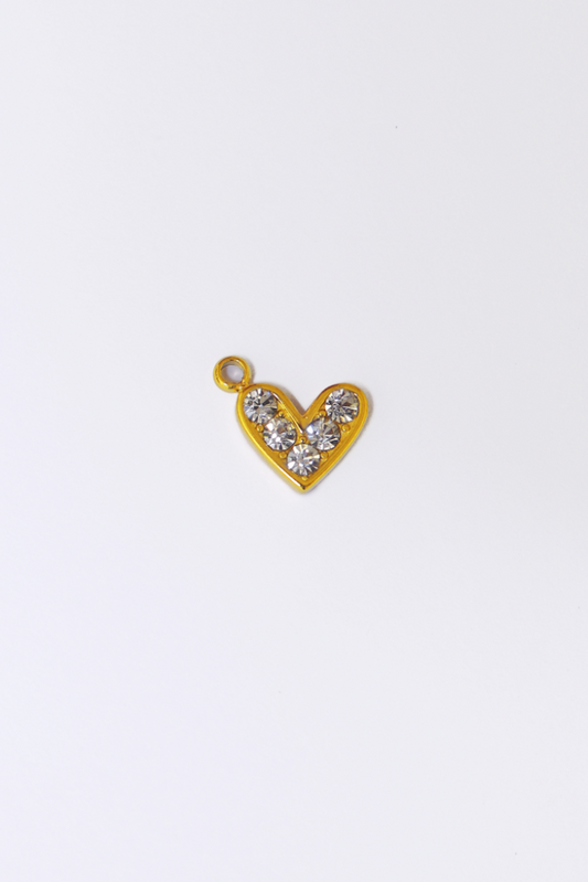 White Heart Charm