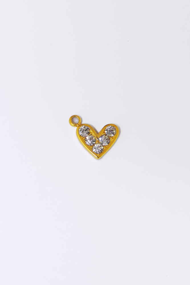 White Heart Charm