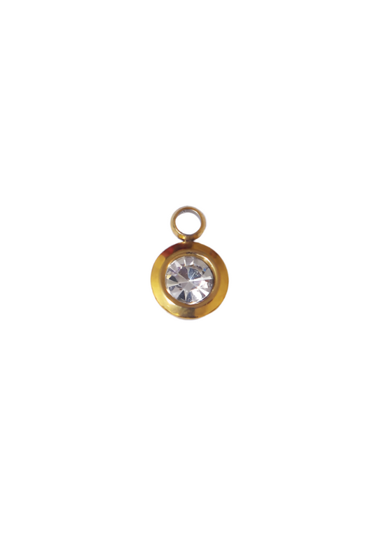White Stone Charm - Plain